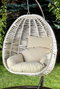 Hanah Home Silla Columpio Individual de Jardín en Crema